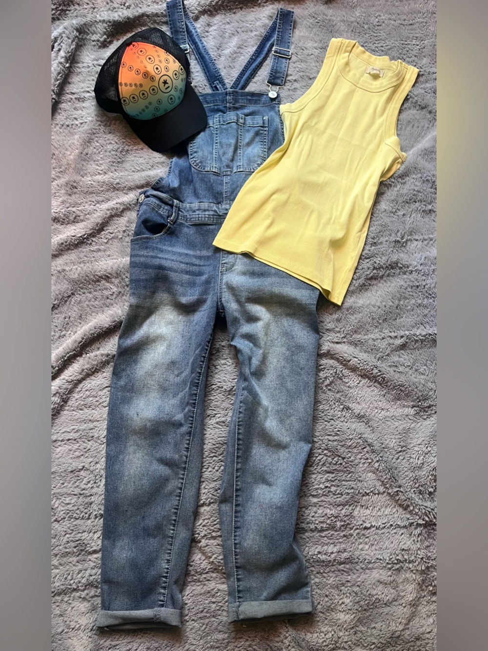 Wallflower Light Wash Denim Overalls